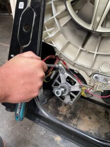 hoover washing machine motor fixing bolt removal