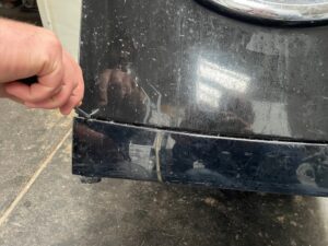 removing the kick strip plynth off of a beko washing machine