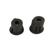 Genuine Neff cooker oven door hinge screw bushing sockets (00068492), pack of 2, shown with durable plastic construction.