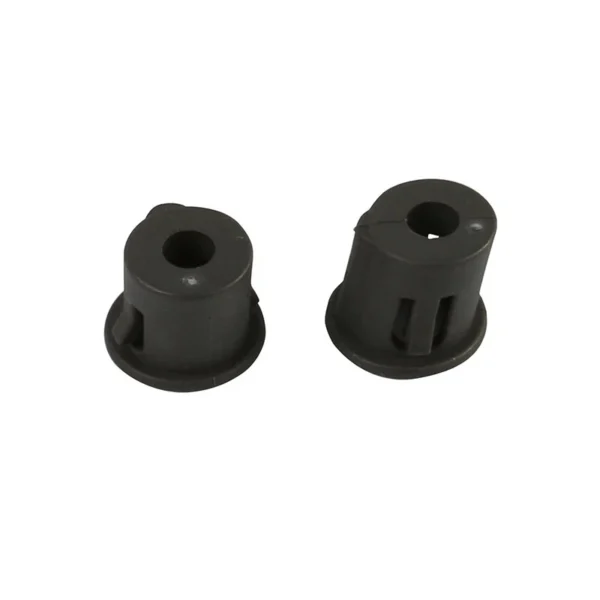 Genuine Neff cooker oven door hinge screw bushing sockets (00068492), pack of 2, shown with durable plastic construction.