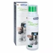 DeLonghi Milk Clean Degreaser 250ml bottle SER3013 for cleaning milk frothers, IFD systems, and milk jugs.